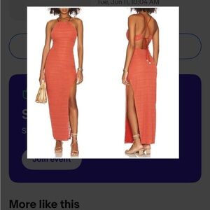 Tularosa Orange Backless Maxi Dress